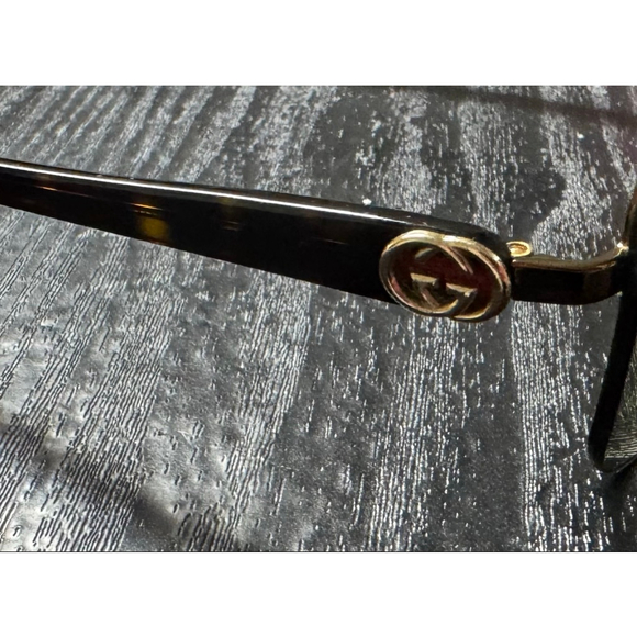 🔥😎GUCCI GG AUTHENTIC Brown Gradient Havana Tortoise Shell Rimless aviator Sung - Picture 5 of 8